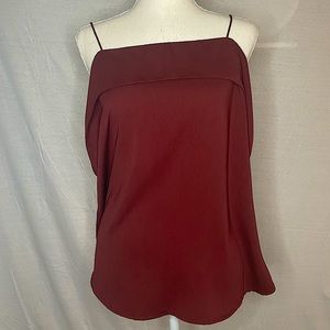 Naked Zebra Burgundy Cold Shoulder Blouse